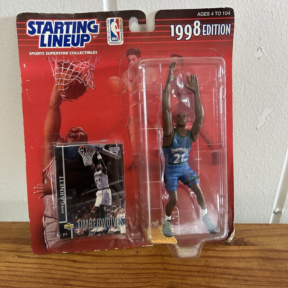 Kenner 1998 Kevin Garnett Timberwolves figure Card collectible decor basketball